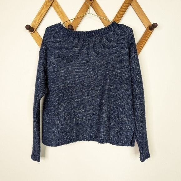 Joie Markus Chunky Knit Alpaca Blend Metallic Shimmer Sweater - Picture 3 of 7